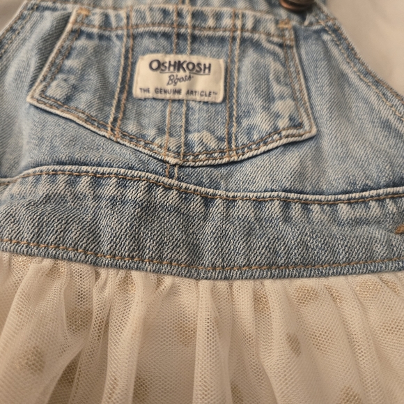 Oshkosh bgosh overall dress with heart polka dots 18 months - Picture 2 of 4